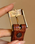 GET ON AND HOLD ON TIGHTLY // VINTAGE HARLEY BALDWIN BELT WITH 18K GOLD BUCKLE