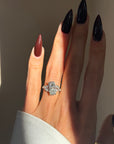 YOU AND ME, WE SHINE AND SPARKLE TOGETHER PERFECTLY // ANTIQUE TOI ET MOI ENGAGEMENT RING