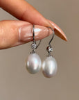 I WATCH THE PEARLS AT YOUR EARS AND IMAGINE HOLDING THE HEAT OF THEM TO MY LIPS // ESTATE PEARL AND DIAMOND EARRINGS