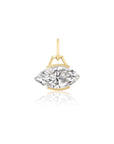 AN EYE OVER MY HEART FOR GUIDANCE AND GOOD LUCK // 3.20CT MARQUISE DIAMOND PENDANT
