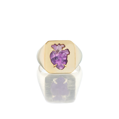 FROM THE HEART SIGNET - AMETHYST