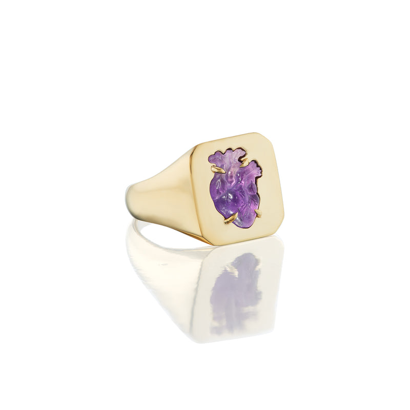 FROM THE HEART SIGNET - AMETHYST