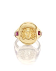 WE ARE ALL MEDUSA // GOLD AND RUBY SIGNET