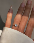 A DROP OF GOLDEN SUN // VINTAGE ELABORATE KNIFE EDGE ENGAGEMENT RING