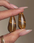 PURR FOR ME LIKE A TIGER // VINTAGE TIGERS EYE EARRINGS