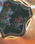 OF BRAZEN SERPENTS AND MYTHICAL BEASTS // EARLY VICTORIAN HIDDEN LOCKET BLOODSTONE SIGNET RING INTAGLIO