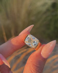 OF LAYING MY HEAD IN THESE FIELDS OF GOLDEN FLOWERS AND WATCHING THEM DANCE IN THE BREEZE ABOVE ME // ONE OF A KIND 6.74ct ANTIQUE MODIFIED OLD MINE CUT CUSHION DIAMOND