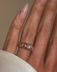 LET ME KISS THE ROSES ON YOUR CHEEKS /// VINTAGE ROSE GOLD DIAMOND ENGAGEMENT RING