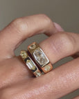 SHE'S A TRIPLE HEX KIND OF THREAT // HEAVY 18K GOLD HEX DIAMOND BAND