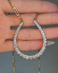 I FILL UP AGAIN AND AGAIN AND AGAIN AND HOLD THAT LUCK CLOSE TO ME // XXL DIAMOND HORSESHOE NECKLACE