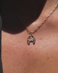 SOME CALL IT LUCKY BUT I THINK IT HAS TO DO WITH A WILL UNBROKEN // DIAMOND HORSE HEAD AND LUCKY SEVEN HORSESHOE PENDANT
