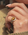 EVEN THE BRAVEST OF HEARTS NEED PROTECTING // TIGERS EYE SIGNET RING