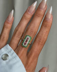 THE CORE OF ME REMAINS RESILIENT LIKE RUBIES // ANTIQUE RUBY, DIAMOND AND EMERALD RING