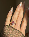 THE RUBY DIAMOND COBBLESTONE NAVETTE RING