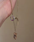 A HORSE WITH NO NAME // ART DECO CHARM NECKLACE WITH HORSE, WHIP AND HORSESHOE