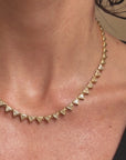 LET ME JUST SINK MY TEETH INTO YOU // TRILLION PYRAMID DIAMOND TENNIS NECKLACE