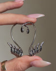 OF BLACK SWANS AND MIDNIGHT WATERS // LALIQUE DIAMOND EARRINGS
