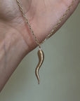 NO MALOCCIO ON ME // SOLID GOLD EVIL EYE FLORENTINE CHARM