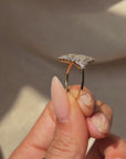 EVERY SPRING I WAIT TO WATCH THE PORTICO BLOOM, IT MAKES ME FEEL ALIVE // MIDCENTURY FILIGREE DIAMOND RING