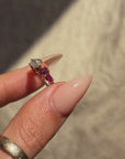 HERE I AM, WITH ALL THE BROKEN PIECES OF MY HEART AND ASKING IF YOU CAN SEE ME AS WHOLE // UNHEATED RUBY AND ANTIQUE MOVAL DIAMOND RING