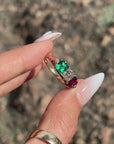 Incredible Victorian Ruby, Diamond & Emerald Ring