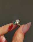 AND THERE YOU WERE, DAZZLING AND DIVINE AND COMPLETE // VINTAGE ZIRCON AND DIAMOND TOI ET MOI RING