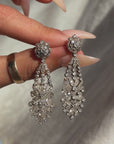 THE WAY THESE DIAMONDS GLOW SO SOFTLY MAKE ME DREAM OF SOFT KISSES ON HER NECK // ANTIQUE ROMANTIC DIAMOND GARLAND EARRINGS