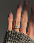 I'LL WALK THE LINE FOR YOU // VINTAGE DIAMOND BAGUETTE STACKING BAND