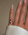 TWO HEART BEATS AND A KISS OVER YOUR EYES // VICTORIAN RUBY AND DIAMOND RING