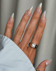 BULLSEYE, BABY // VINTAGE DIAMOND SIGNET BAND