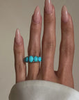 LIFE IS HAPPENING, ALL AROUND US DESPITE IT ALL // VICTORIAN PERSIAN TURQUOISE HALF HOOP