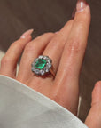 THERE WAS NEVER A SHADOW OF A DOUBT HOW POWERFUL I FELT IN THAT MOMENT // VICTORIAN EMERALD CLUSTER RING