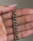 MY KINDNESS IS A COURAGE AND A STRENGTH // VINTAGE DIAMOND TWO TONE CURB LINK BRACELET
