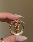 I'VE GOT AN ANGEL ON MY SHOULDER AND THE DEVIL ON THE OTHER, TAKE THEM FOR A SPIN // 1940'S SPINNER PENDANT
