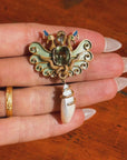 THERE IS A BALANCE AND BEAUTY IN EVERY BIT OF NATURE // ART NOUVEAU PEACOCK AND SERPENT BROOCH/PENDANT