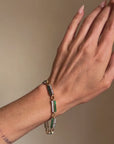 LAY YOUR HEAD DOWN HERE, LOVE ON THIS PATCH OF MOSS AND LISTEN TO THE TRICKLING STREAM // FRENCH DECO COLOMBIAN EMERALD AND OLD MINE CUT DIAMOND BRACELET