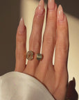 UNITL YOU, I DIDN'T KNOW WHAT IT WAS LIKE TO KNOW MYSELF // ONE OF A KIND HALF MOON DIAMOND TOI ET MOI IN 22K GOLD