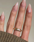 PAST, PRESENT, FUTURE AND THE WAY THEY ALL BELONG TO ME // ANTIQUE THREE STONE OLD MINE CUT DIAMOND FLUSH SET BAND
