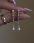 OF SOFTLY KISSING THE TEARS FROM YOUR EYES, PRECIOUS LIKE PEARLS // LOVELY ART DECO PEARL AND DIAMOND EARRINGS