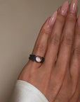 FLY ME TO THE MOON // WINGED MOONSTONE RING OF THE ARTS AND CRAFTS ERA