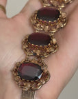 OF POMEGRANATES AND PERSEPHONE // VINTAGE GARNET AND GOLD BRACELET