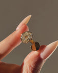 UNITL YOU, I DIDN'T KNOW WHAT IT WAS LIKE TO KNOW MYSELF // ONE OF A KIND HALF MOON DIAMOND TOI ET MOI IN 22K GOLD