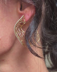 I'VE CAUGHT YOU IN MY WEB // SWOOPY DIAMOND WEB LIKE HOOPS