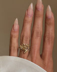 THERE DOESN'T EXIST A ROSE AS BEAUTIFUL AS YOU // VINTAGE GOLD ROSE FLORAL RING