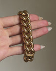 OH, I AM VERY CERTAIN YOU HAVE NO IDEA WHO YOU ARE MESSING WITH // MEGA 18K GOLD CURB LINK BRACELET