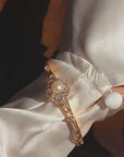 TAKE ME TO WHERE YOUR MOST SECRET TREASURES LAY SPARKLING // VICTORIAN GIA PEARL BANGLE