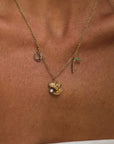 A HORSE WITH NO NAME // ART DECO CHARM NECKLACE WITH HORSE, WHIP AND HORSESHOE