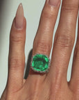A LIFE, A BEAUTIFUL LIFE IS MINE FOR THE HAVING // SPECTACULAR ORIGINAL BELLE ÉPOQUE ERA EMERALD AND DIAMOND RING