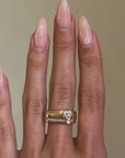 I JUST WANT TO WATCH EVERY SUN SET AND MOON RISE OVER THE MOUNTAINS WITH YOU // VINTAGE GOLD AND DIAMOND BAND