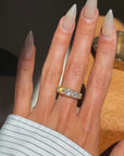 A MOTHER'S LOVE IN FULL // VICTORIAN FIVE STONE OLD MINE CUT DIAMOND BAND